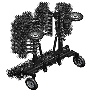 Sapa rotativa ALP 9 m cu cadrul rabatabil si roti de sprijin