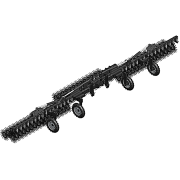 Sapa rotativa ALP 9 m cu cadrul rabatabil si roti de sprijin